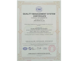 2021年欣奇典ISO9001體系認證